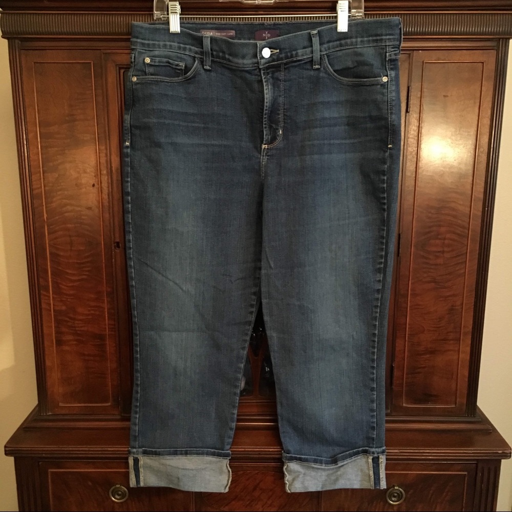 NYDJ Dayla Cuffed Capri Pants, Denim